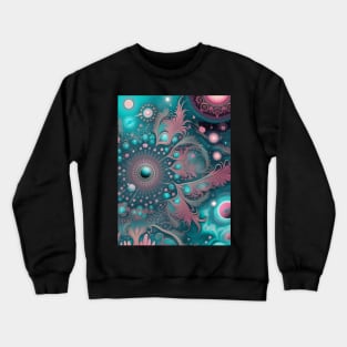 Other Worldly Designs- nebulas, stars, galaxies, planets with feathers Crewneck Sweatshirt